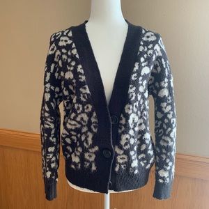 Cheetah button cardigan